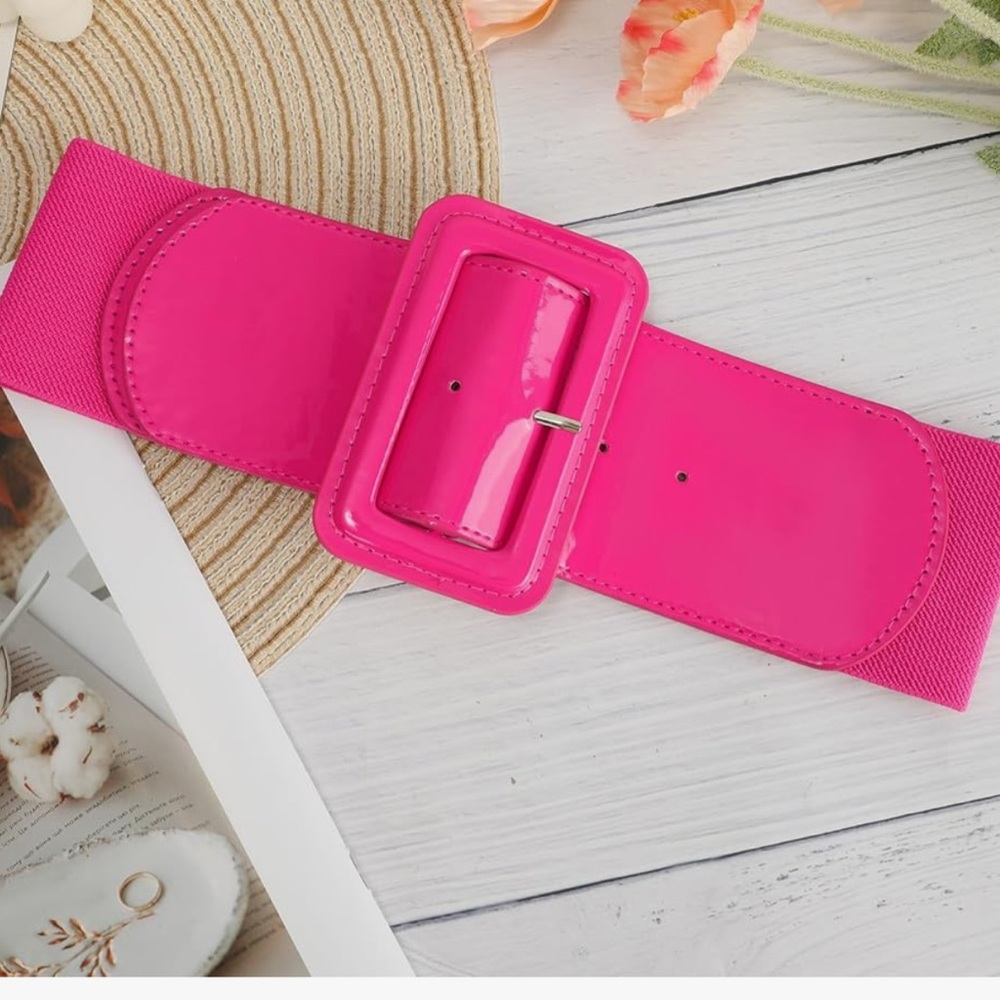 Source Unknown Pink Statement Belt 30”